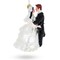 Enchanting Bride and Groom Wedding Kiss - Elegant Blown Glass Christmas Ornament